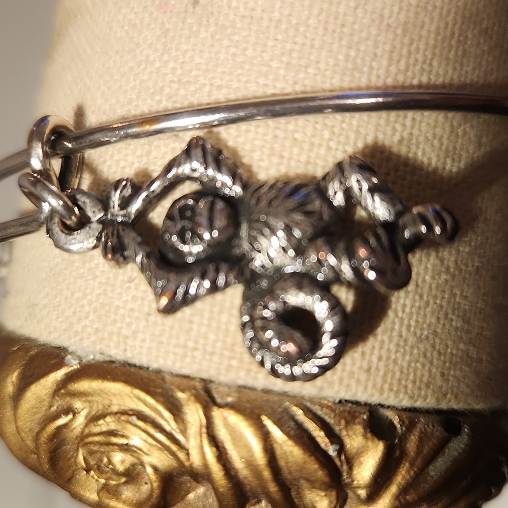 Alex and Ani Monkey Charm Bangle Bracelet - Picture 2 of 4